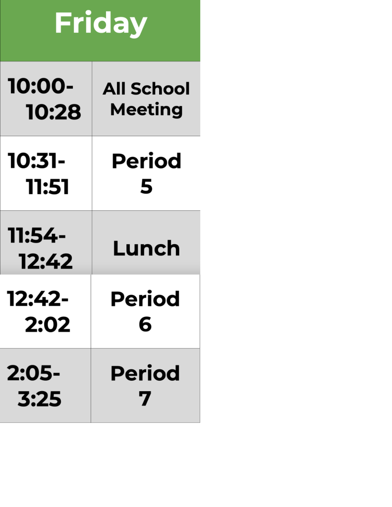 Schedule