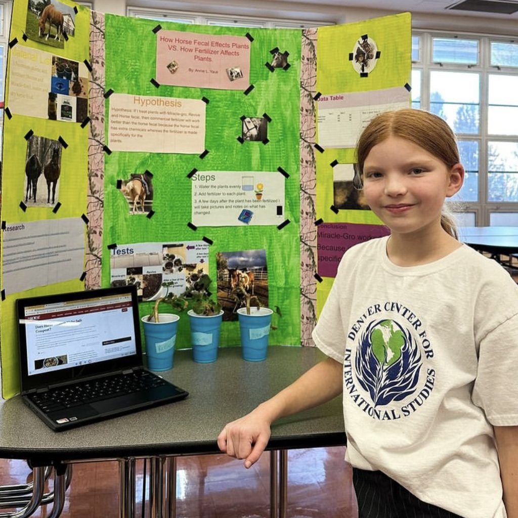 student in science fair 