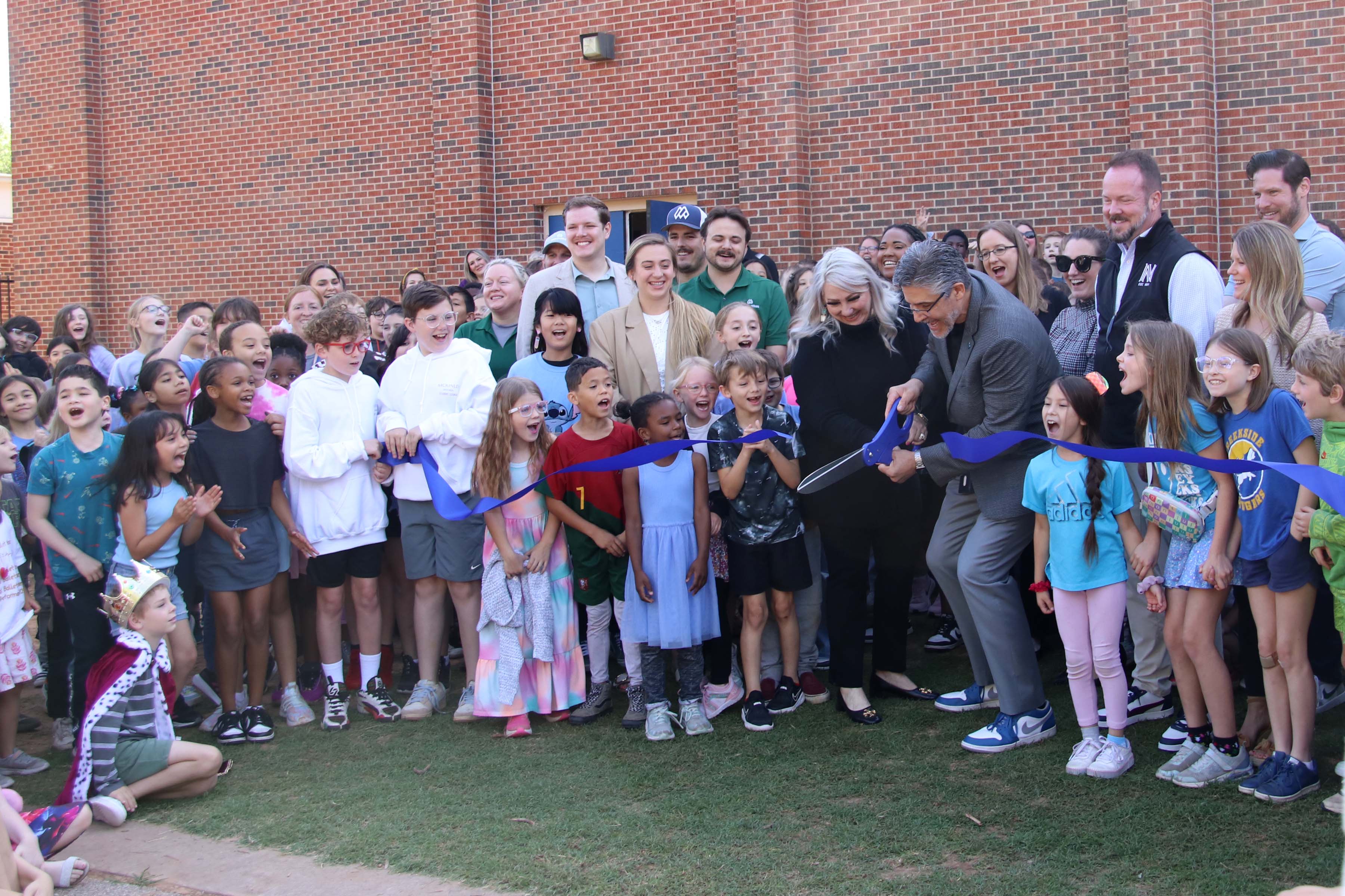 Ribbon Cutting at McKinley for the new storm shelter