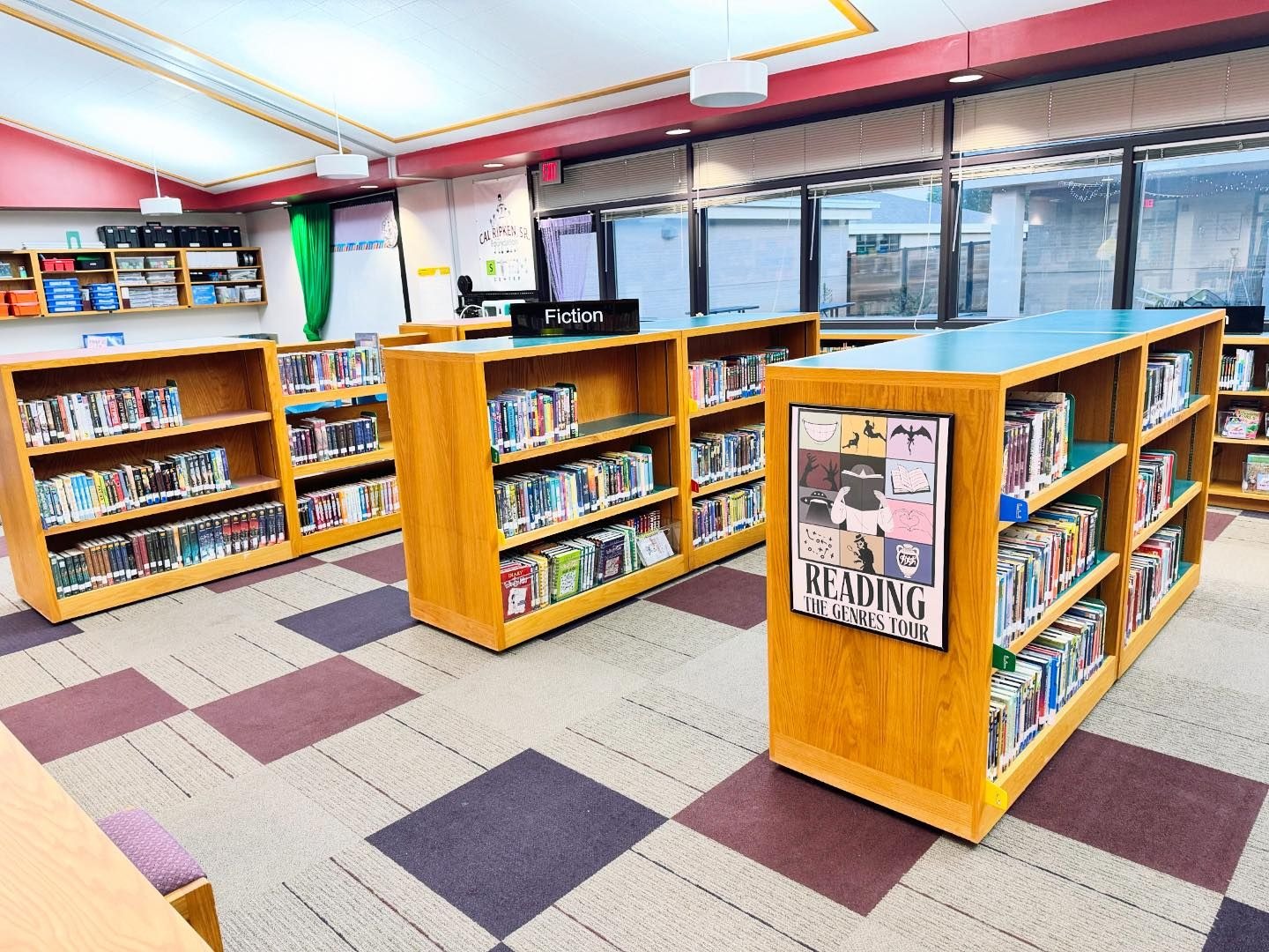 Shelves of Fiction Section