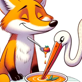 The Friendly Fox and the Kind Stork