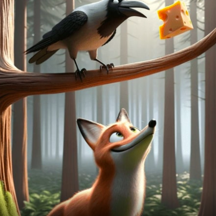 The Clever Crow and the Sly Fox