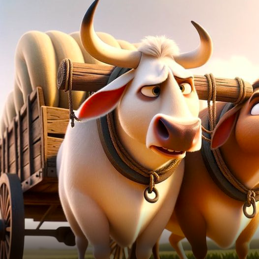 The Strong Oxen and the Wheels