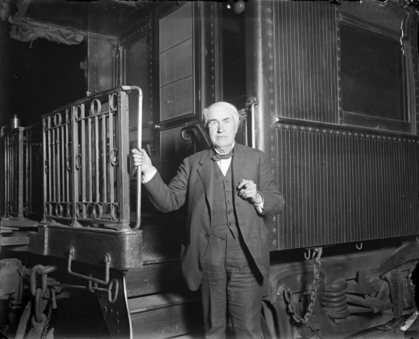 Thomas Edison on a visit to Denver in 1908.