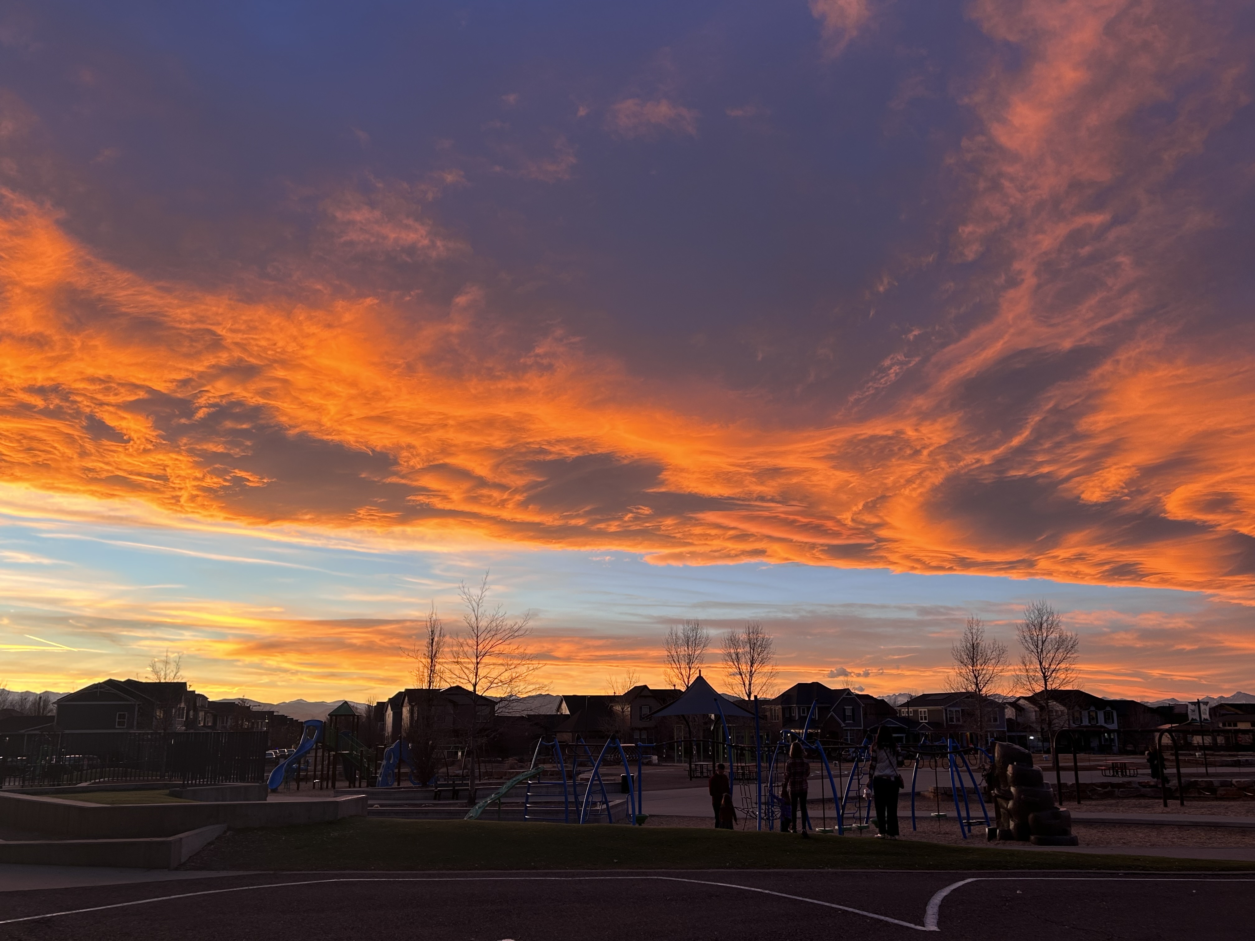 Isabella Bird playground at sunset