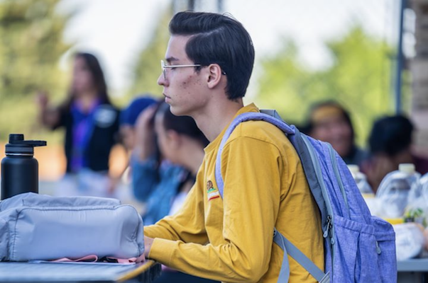 students participating in school activties