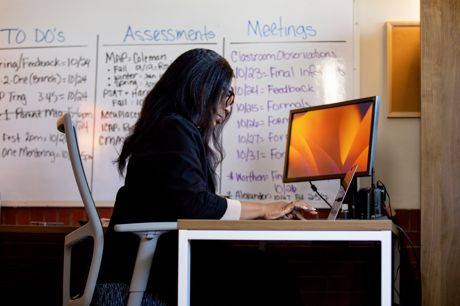 girl on computer