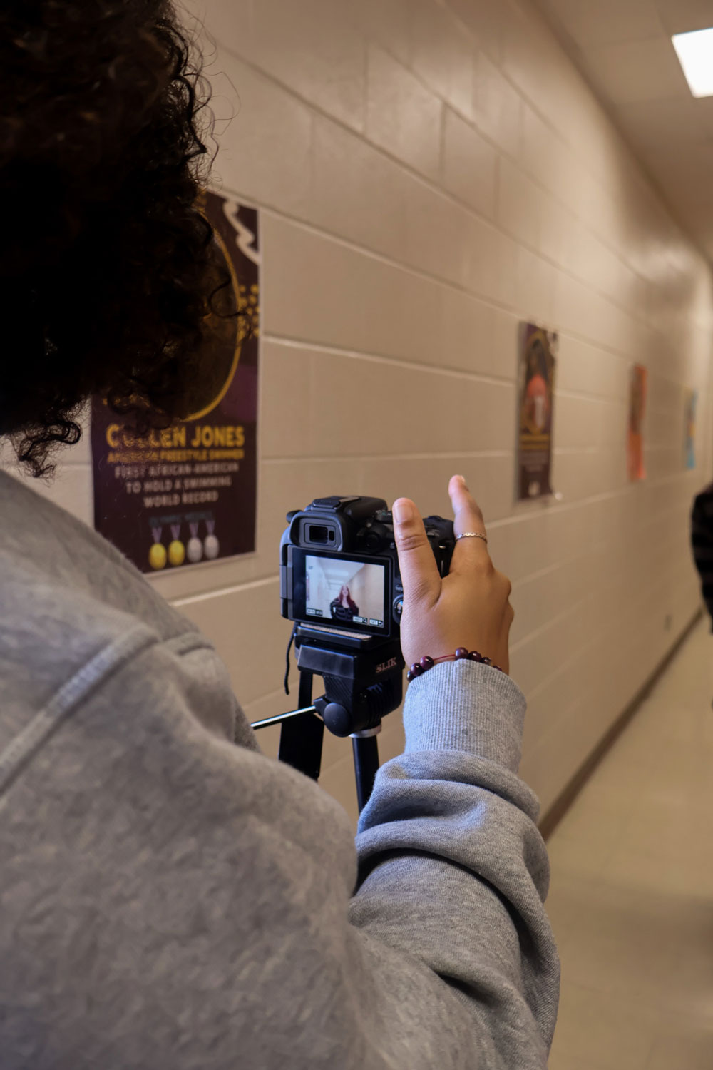 student looking at camera