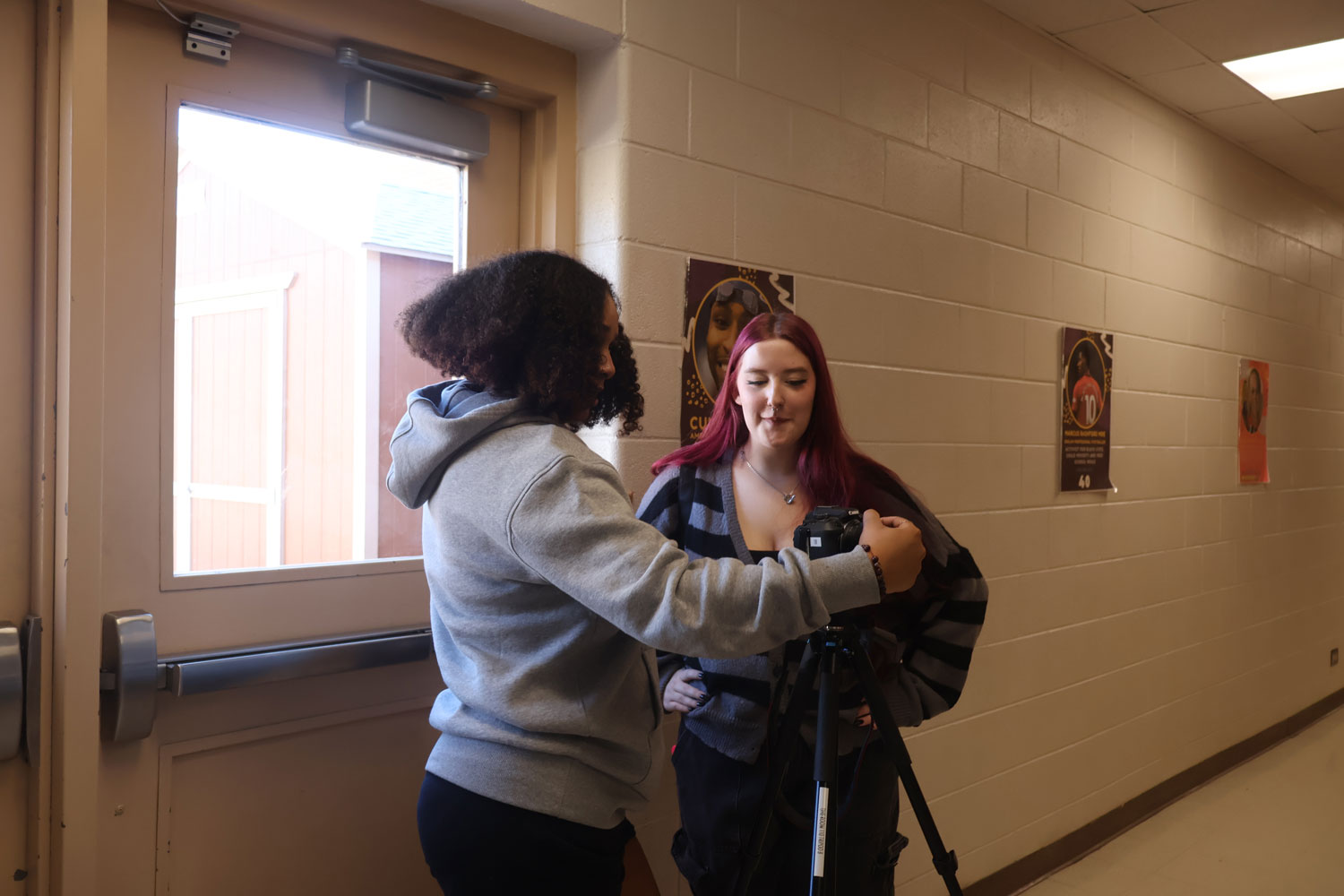 students standing next to each other