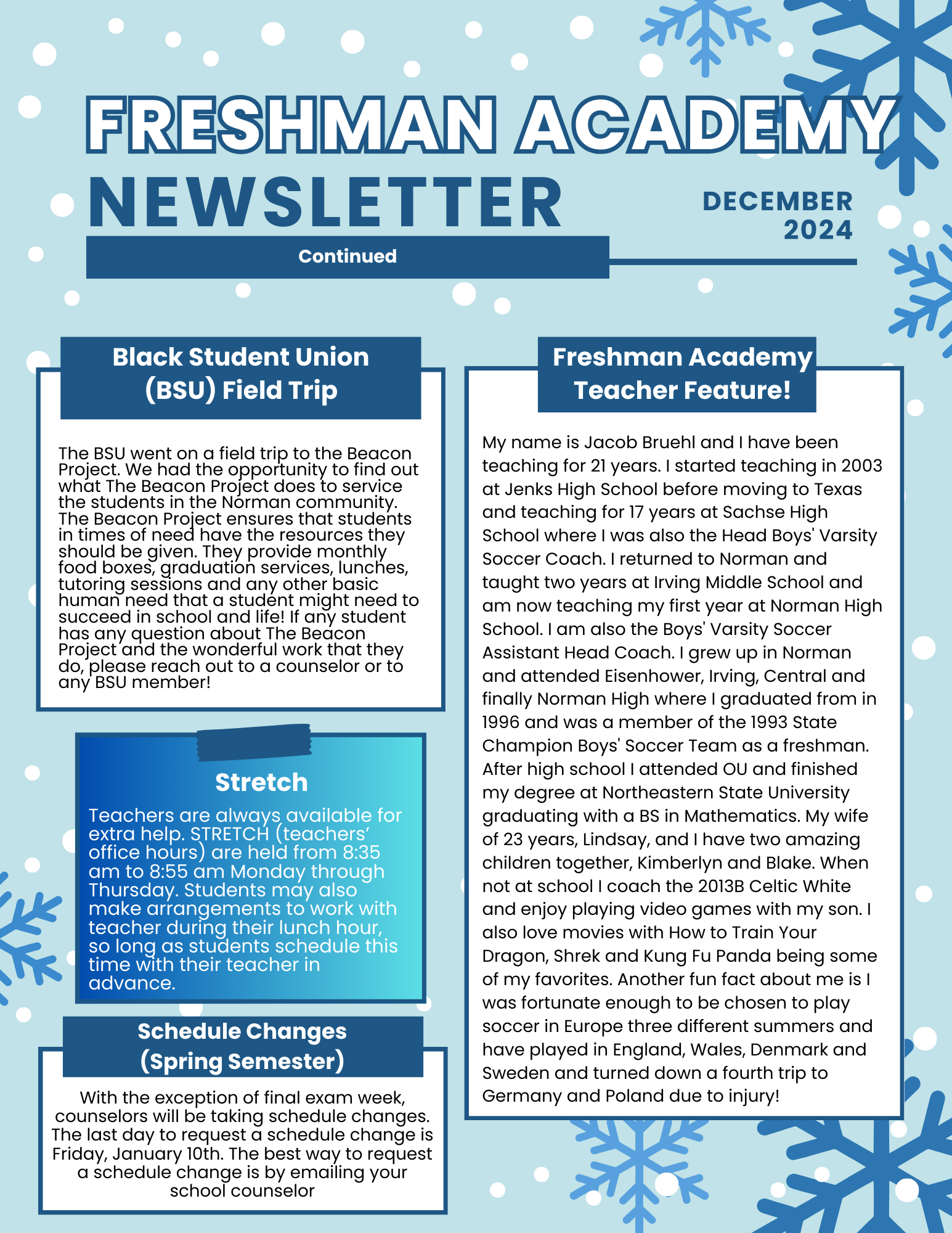 FRESHMAN NEWSLETTER 2/2