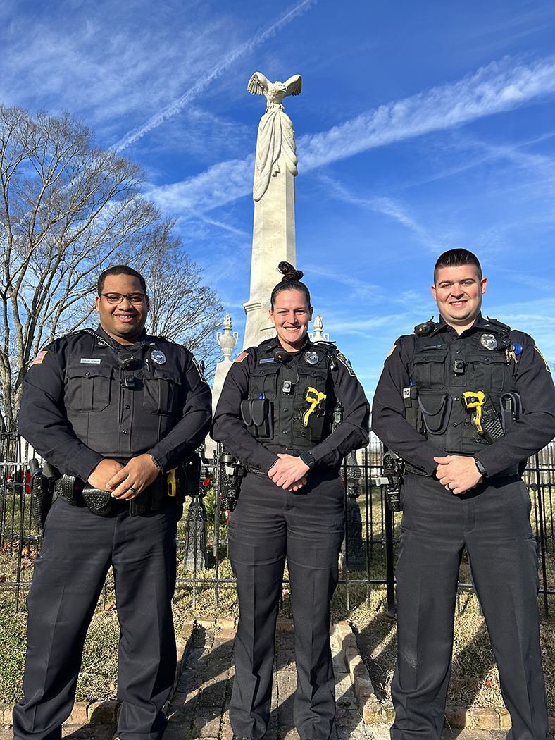 Officers at Andrew Johnson monument