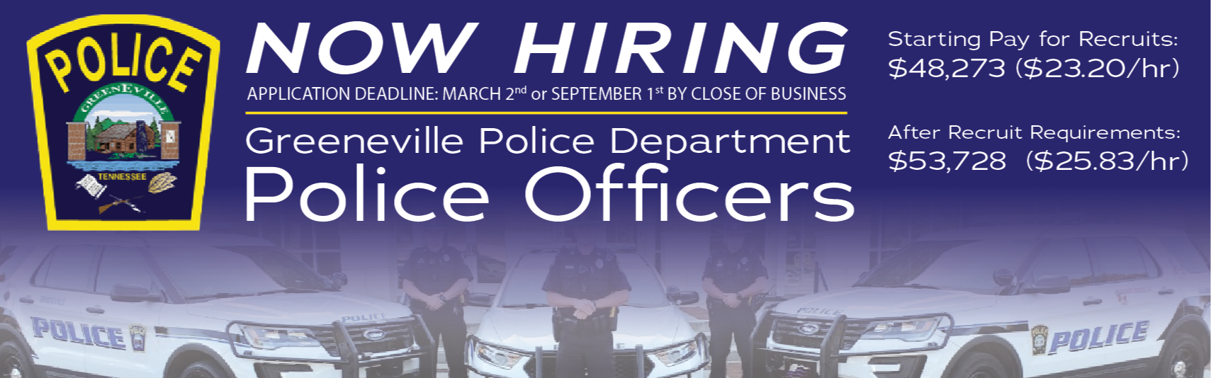 Now hiring officers