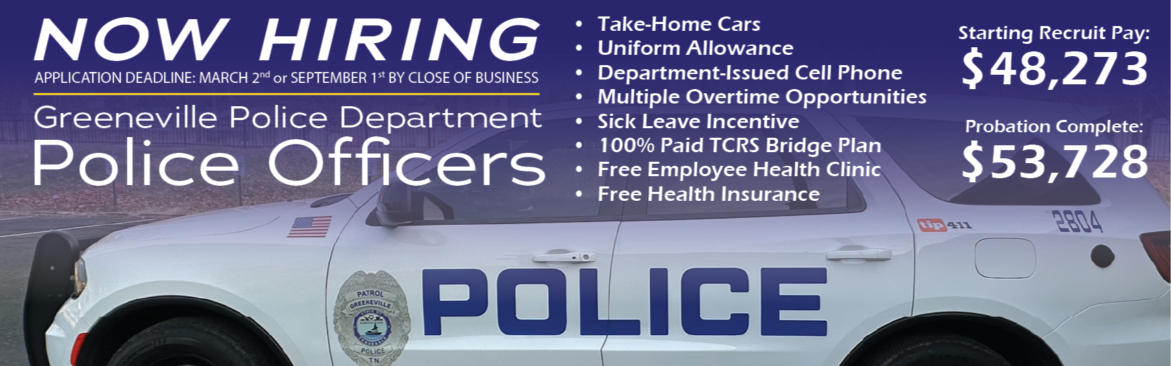 Now hiring officers