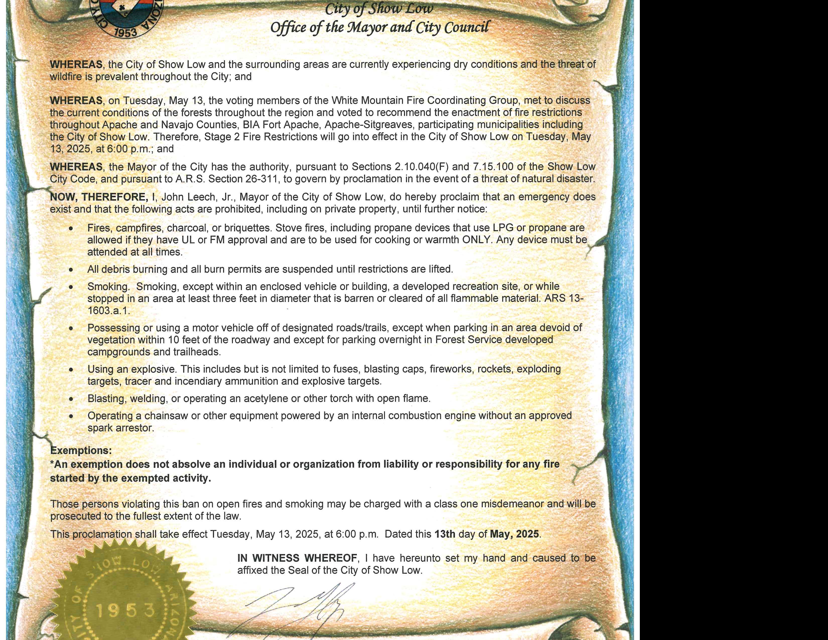 Proclamation