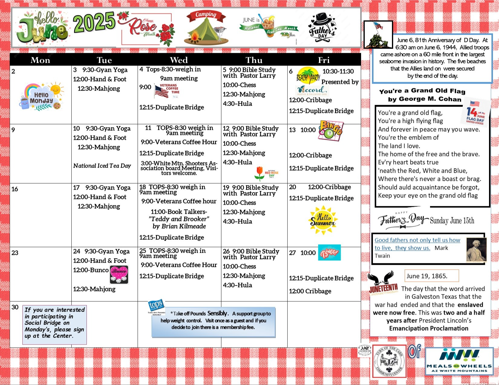 Senior Center Events