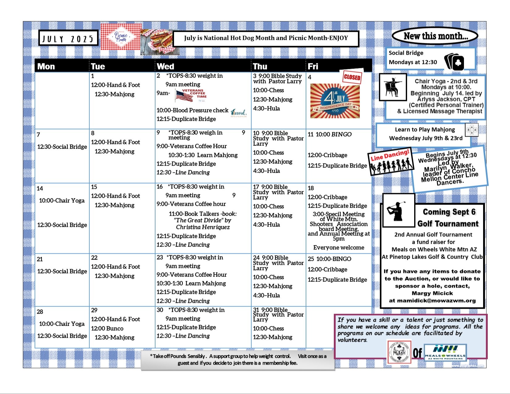 Senior Center Events
