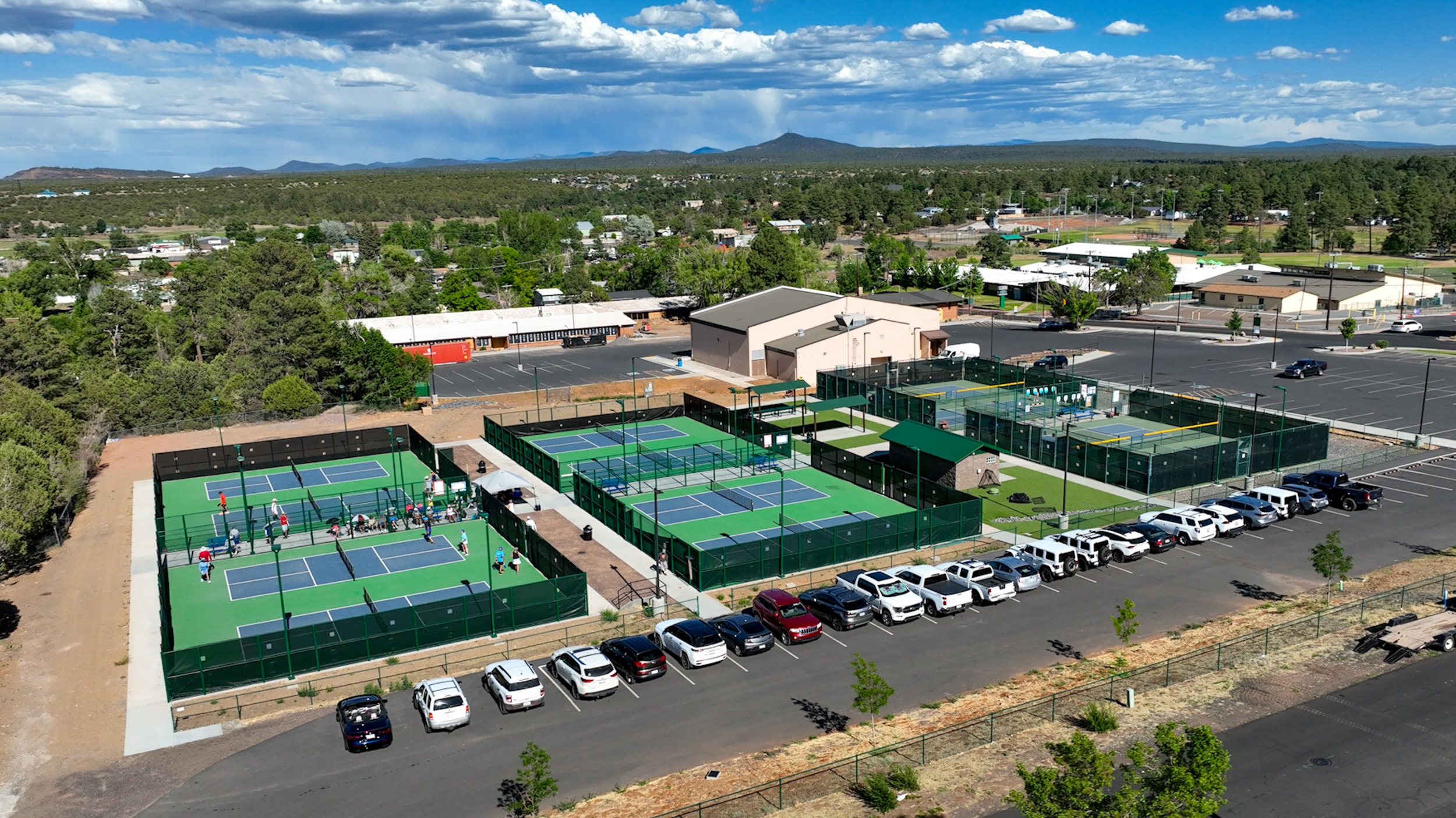 group of people in Pickleball Courts
