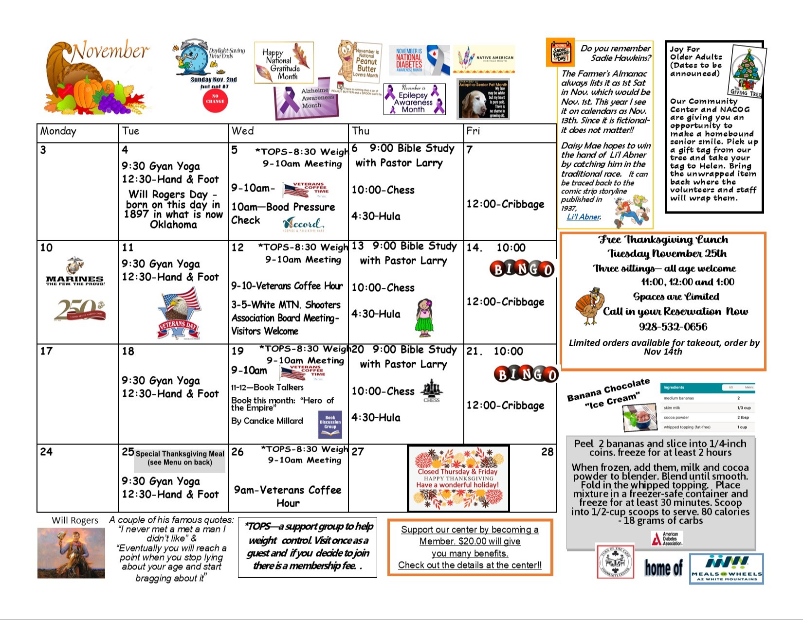 Senior Center Events