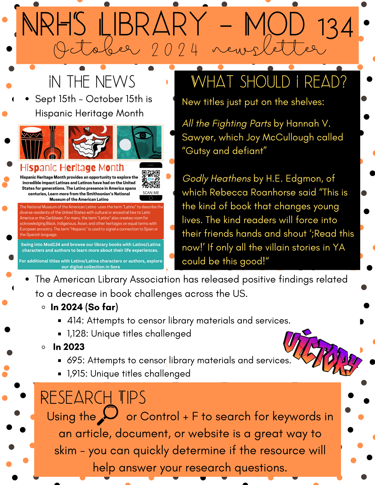 October Student Newsletter