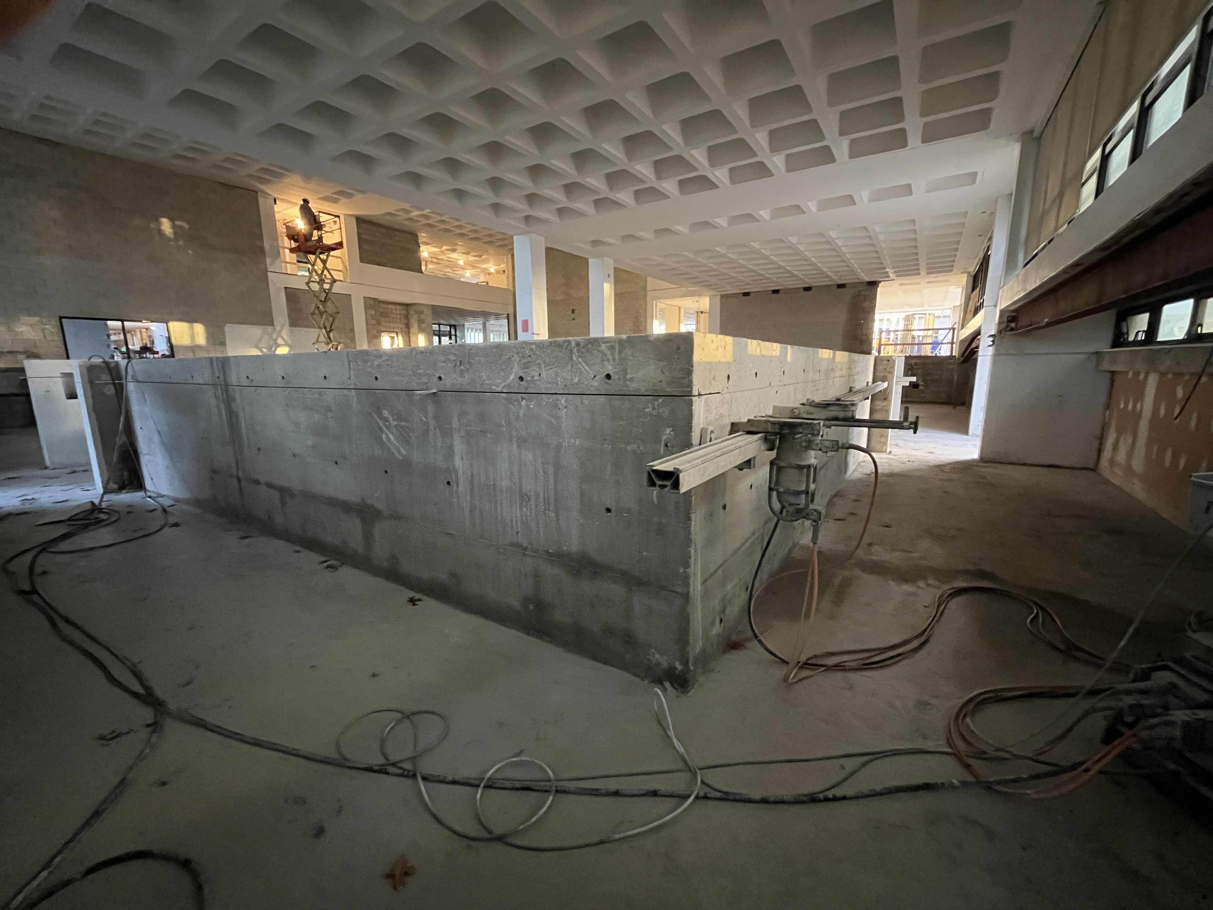 Library Construction Project Progress - demolition phase