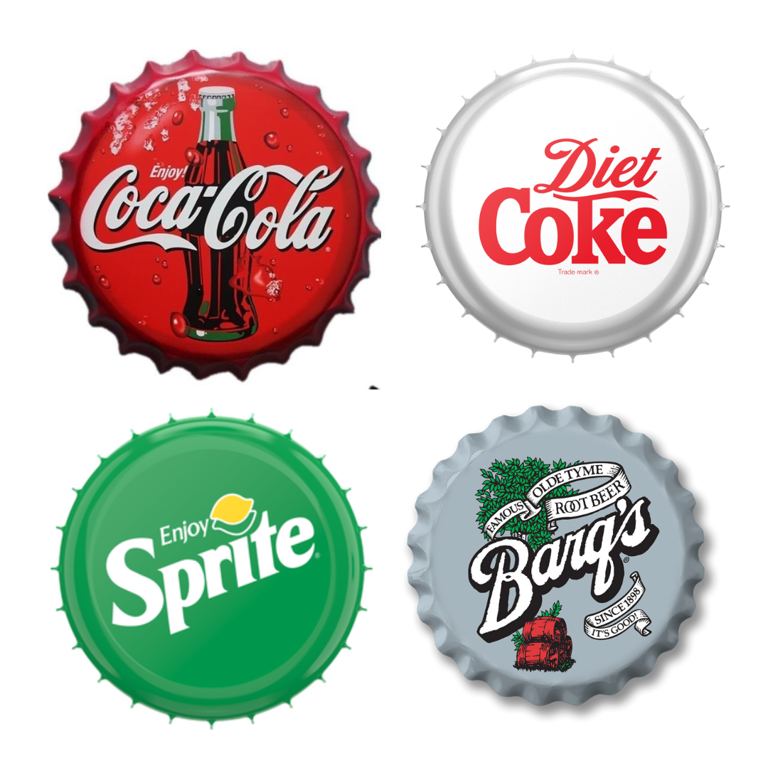 Coke product bottle tops