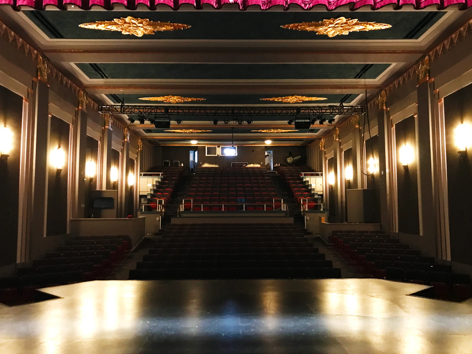 Interior photo of romance taken from center stage