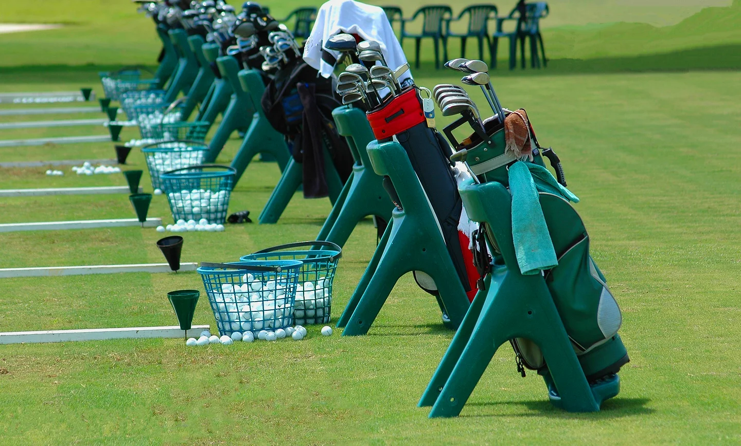 Golf clubs ready to use