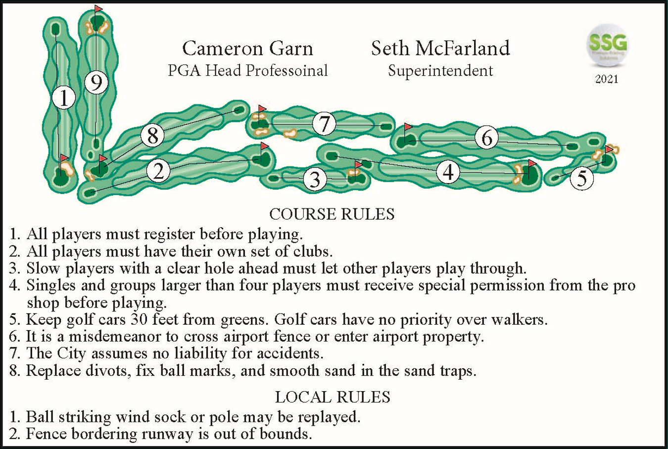 Municipal Golf Course Map & Rules