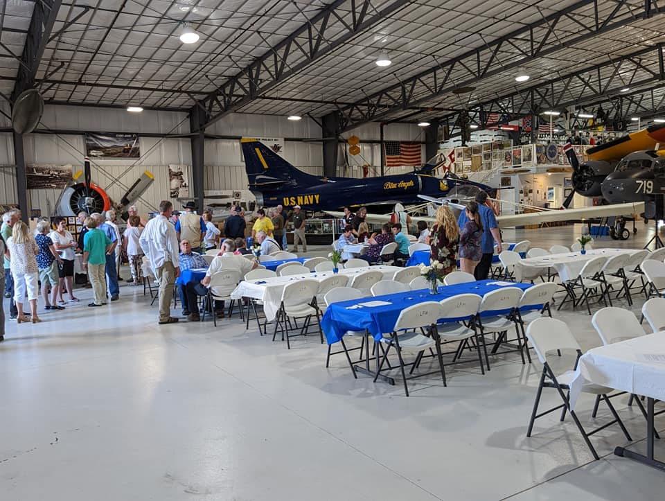 event set up in the hangar of the LFM