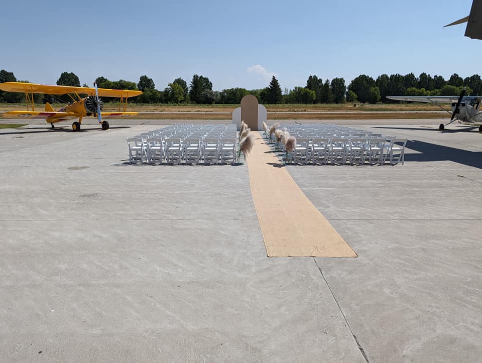 event set up on the runway at the LFM