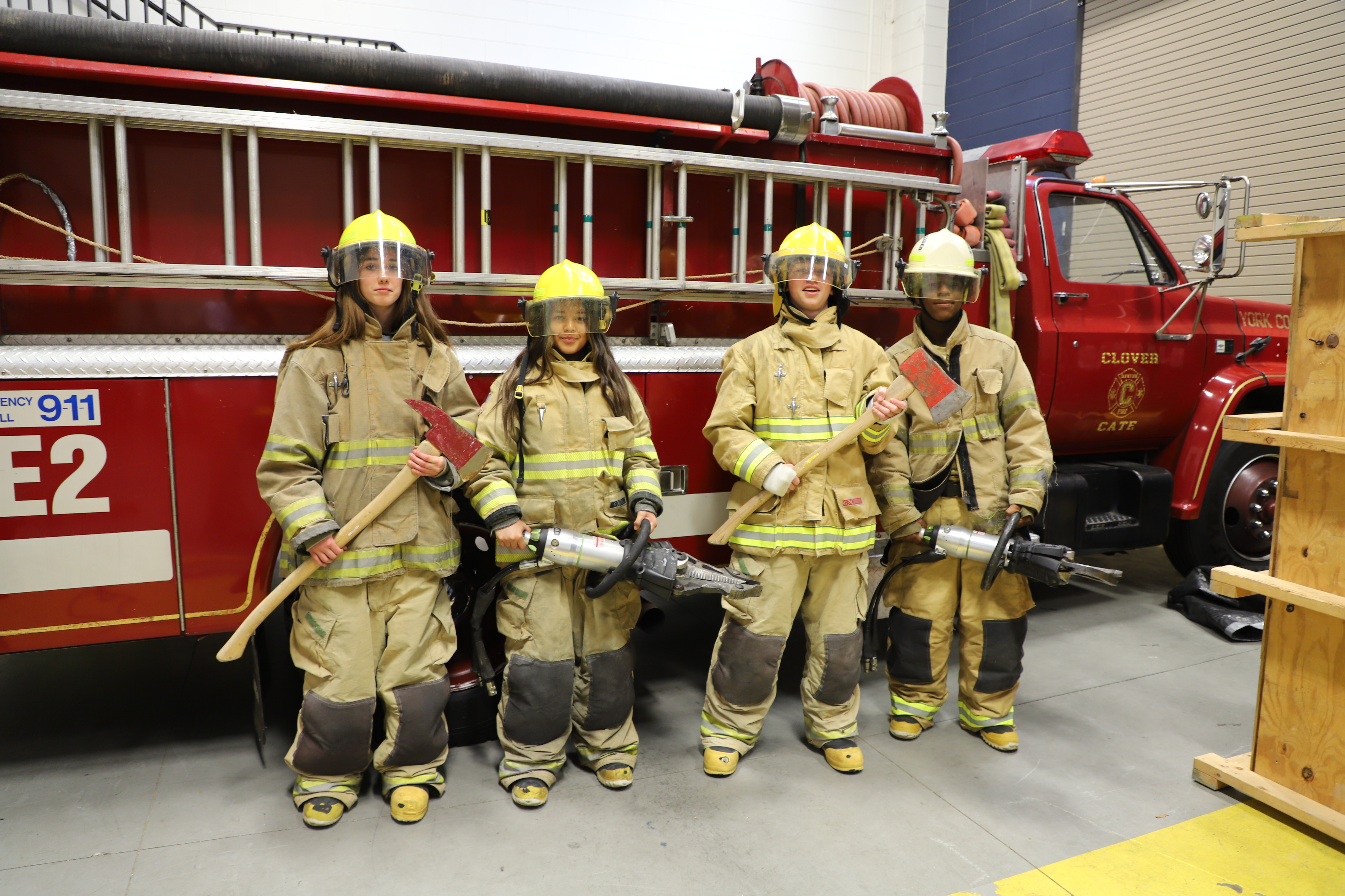 Firefighting students