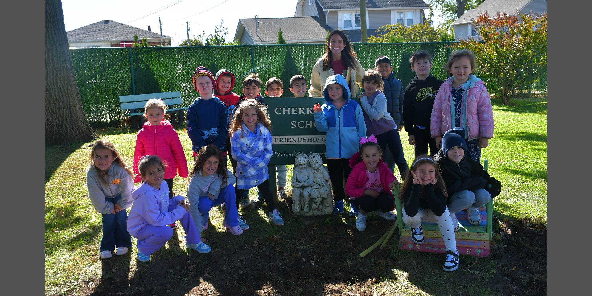 students outdoors