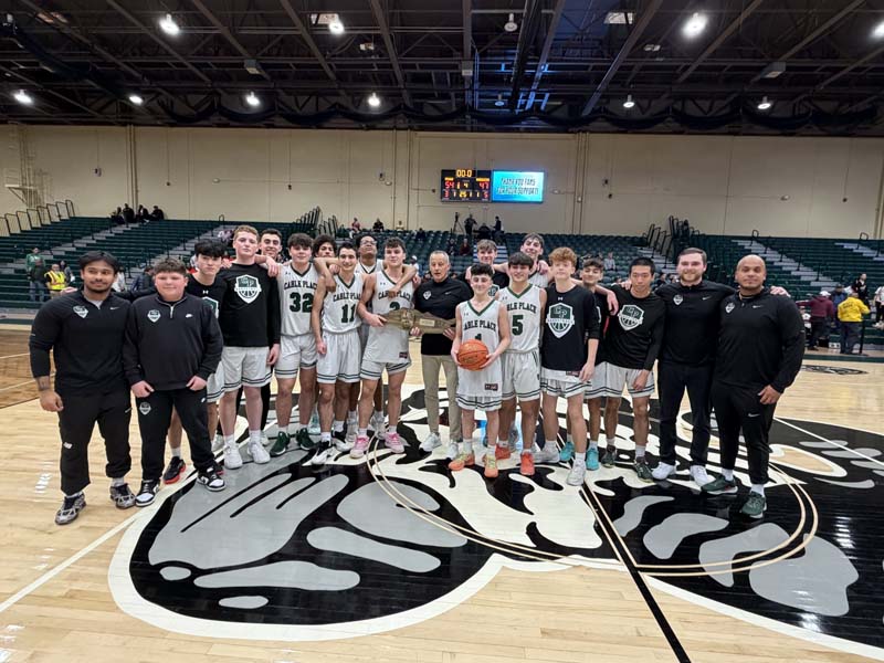 Students in gymnasium.