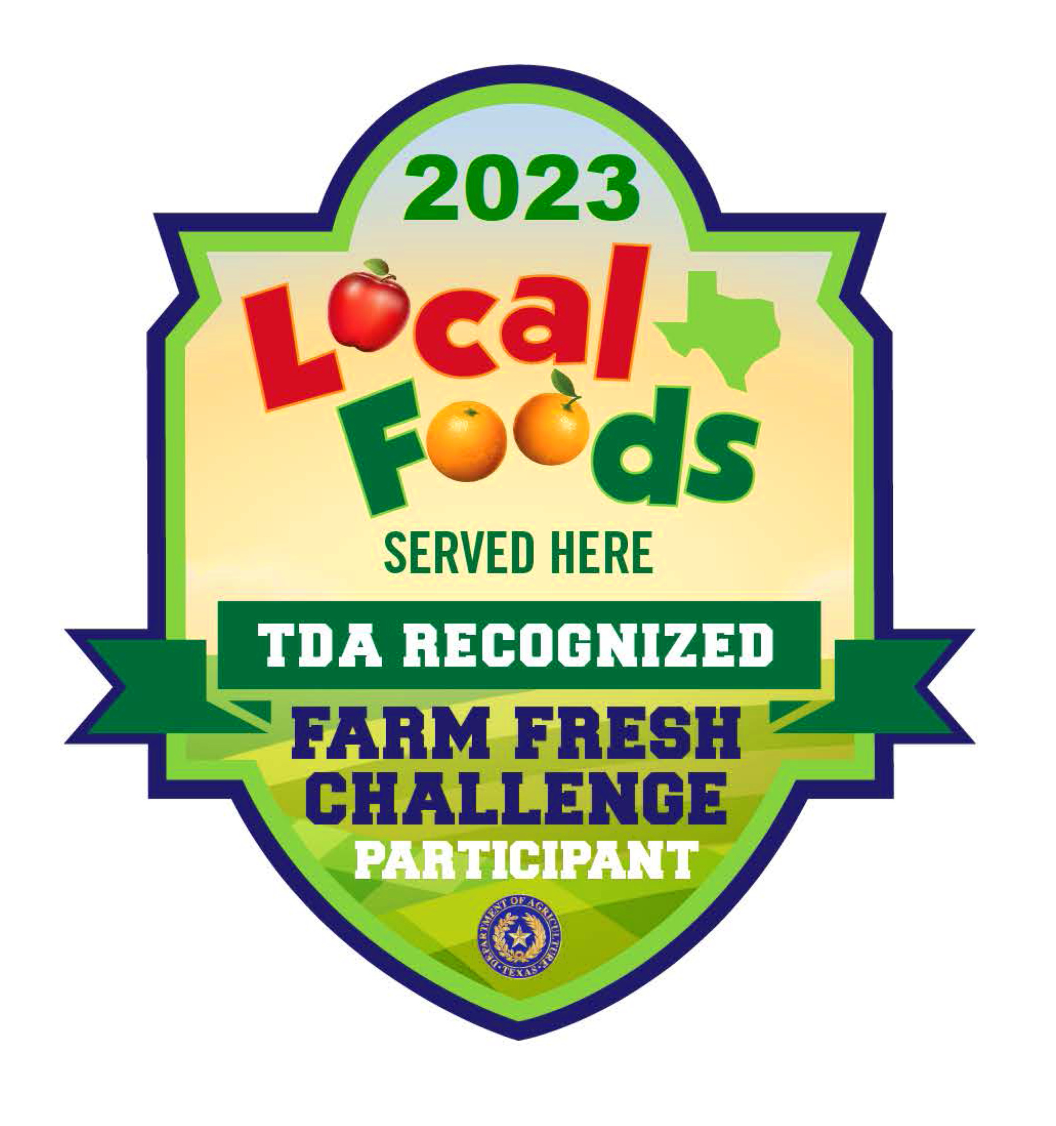TDA Recognized: Local Foods Served Here 2023 Badge