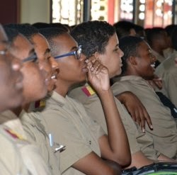 students sitting and looking front