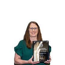 Diane Marshall receives award from MCL Construction