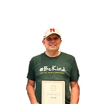 photo of jeff hogle receiving award