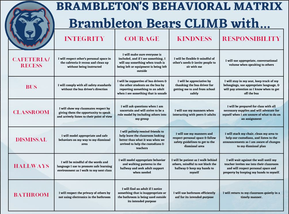 BAM Behavioral Matrix