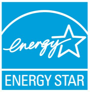 Blue background with the Energy Star logo. "Energy" is in white script, and "ENERGY STAR" is in bold white letters below.