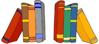 drawing of books standing next to each other