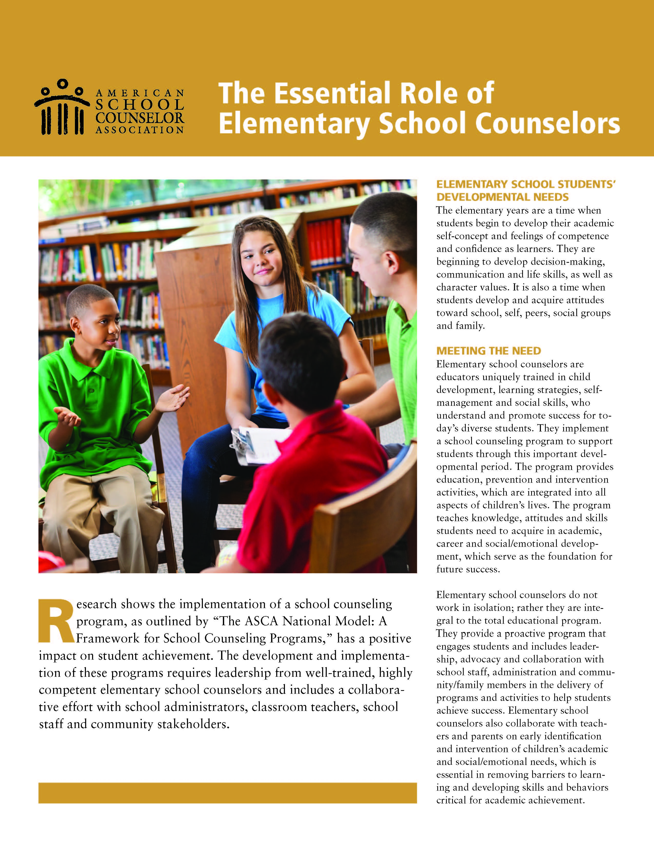 Role of School Counselors page 1