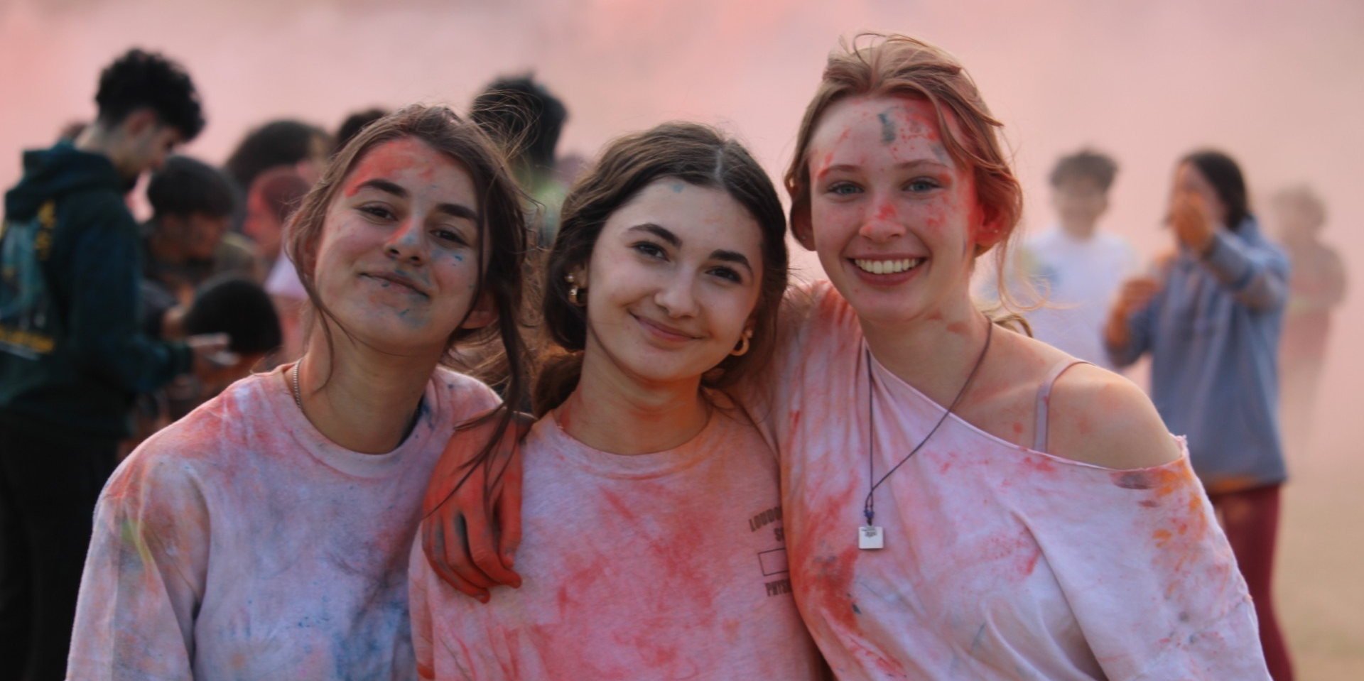 Students at Holi