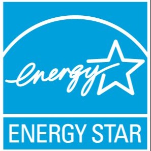 The logo for Energy Star features a blue background with a white star above the word "Energy".