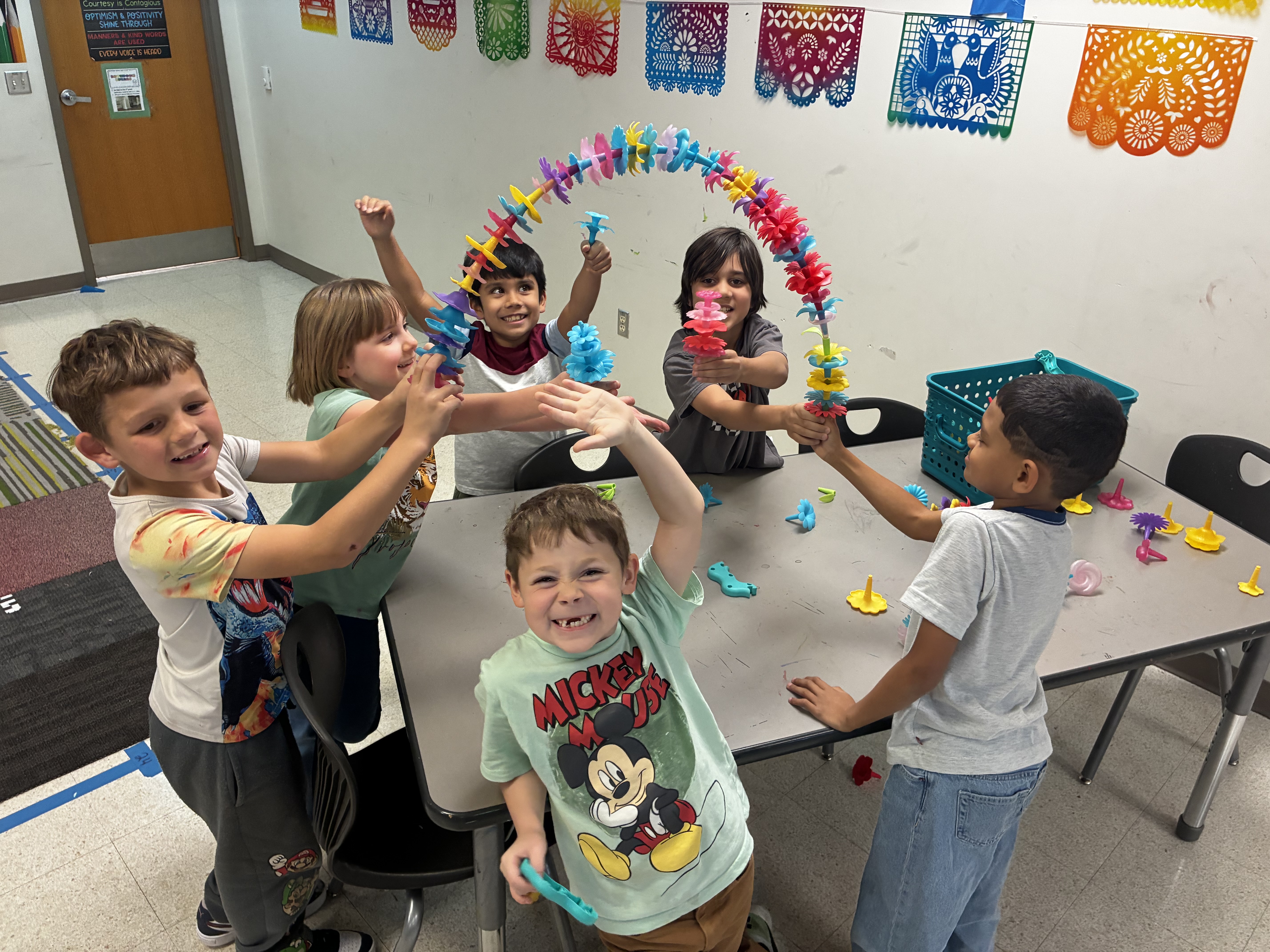 Pictured is students enjoying Art