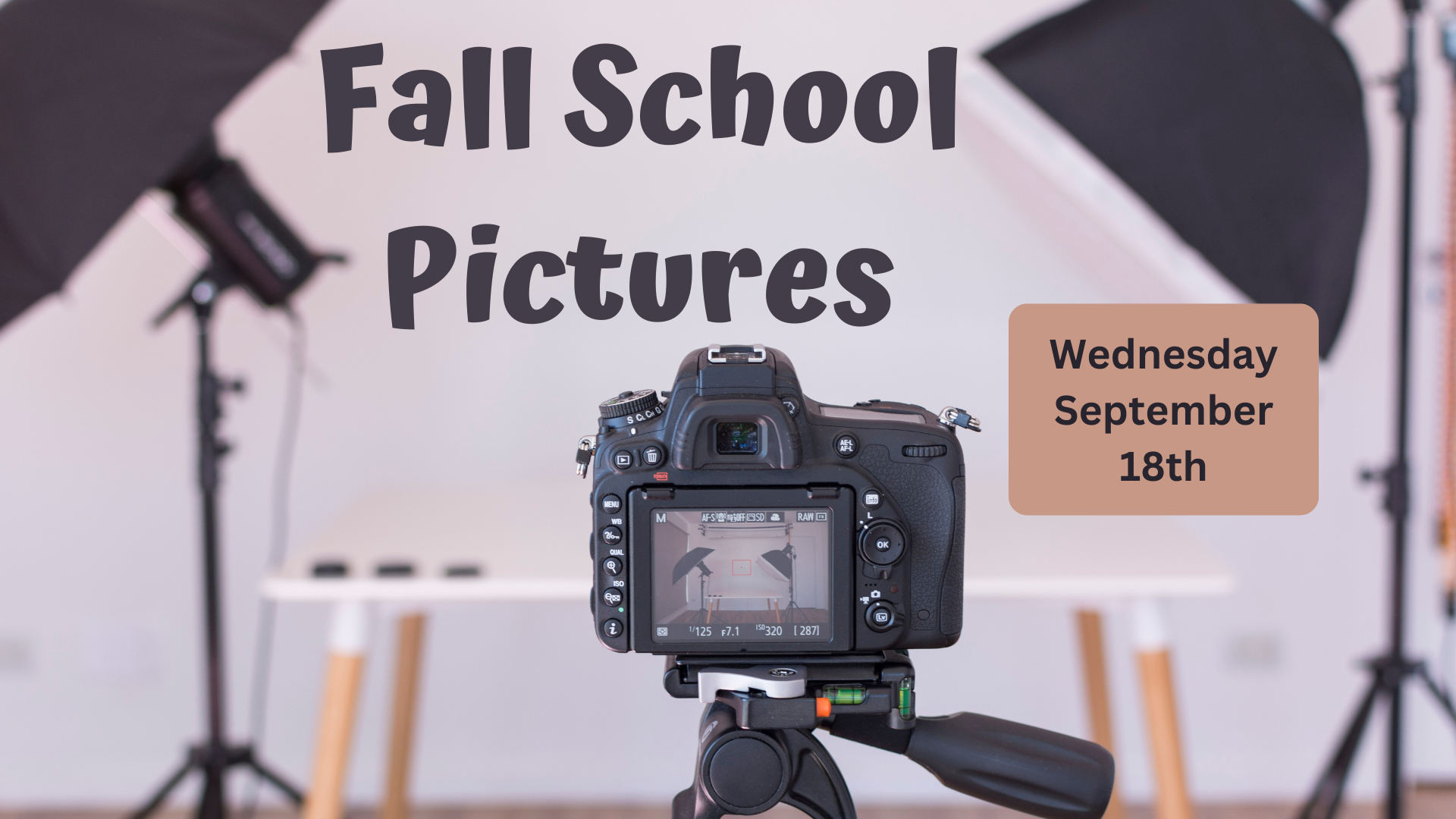 Fall School Pictures, Wednesday, September 18th