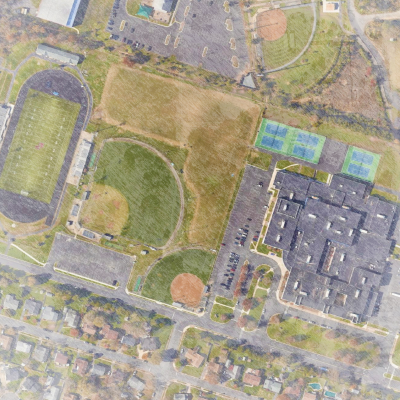 Aerial view of Park View High School