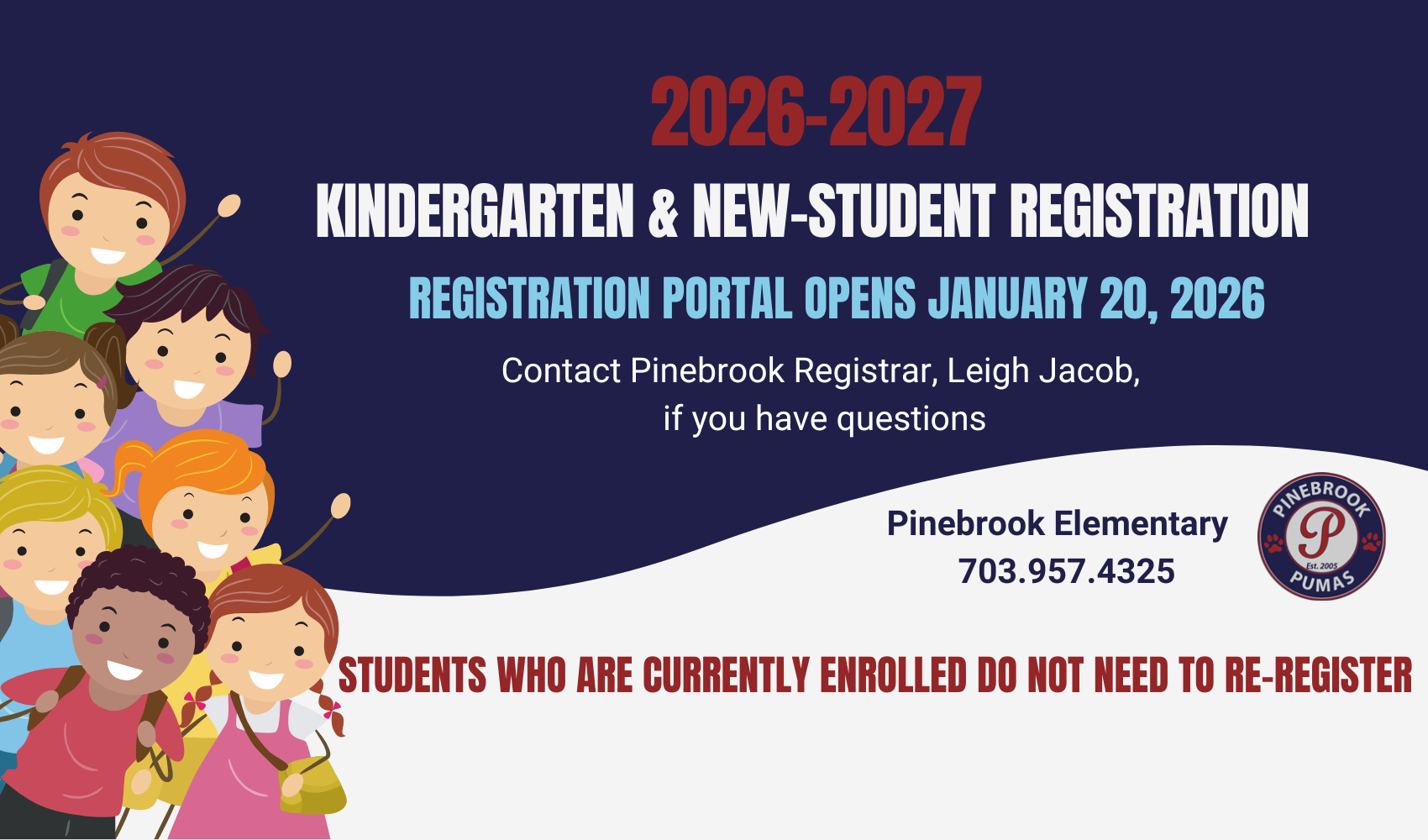 Kinder Registration Opens January 20th