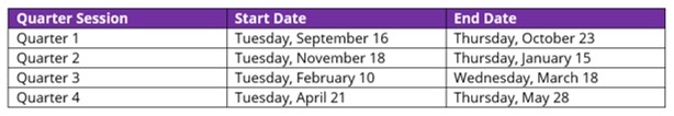 Club Schedule