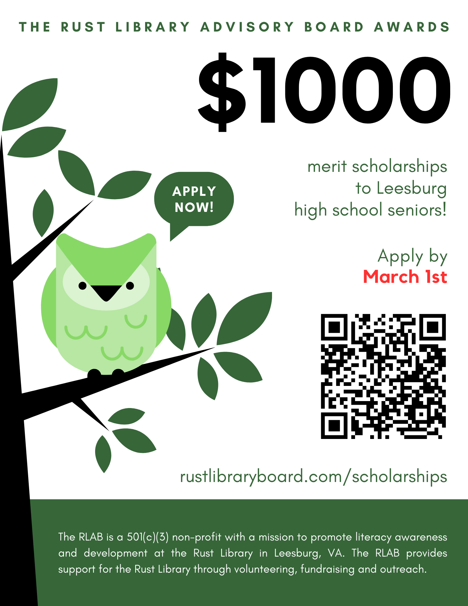 Rust Library Board Scholarship 2026
