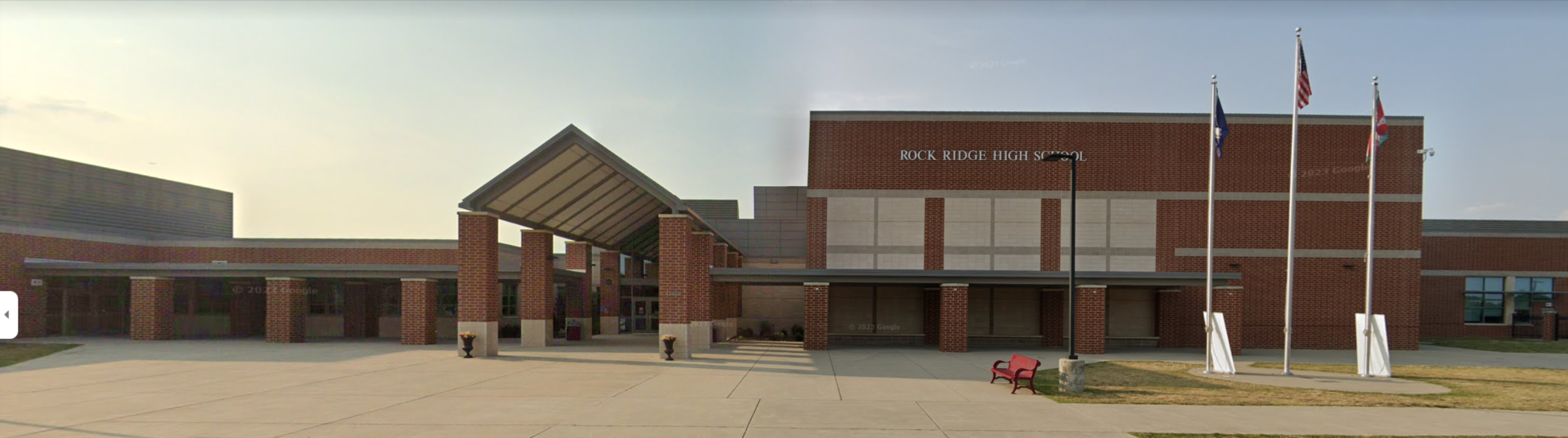 Outside of Rock Ridge High School